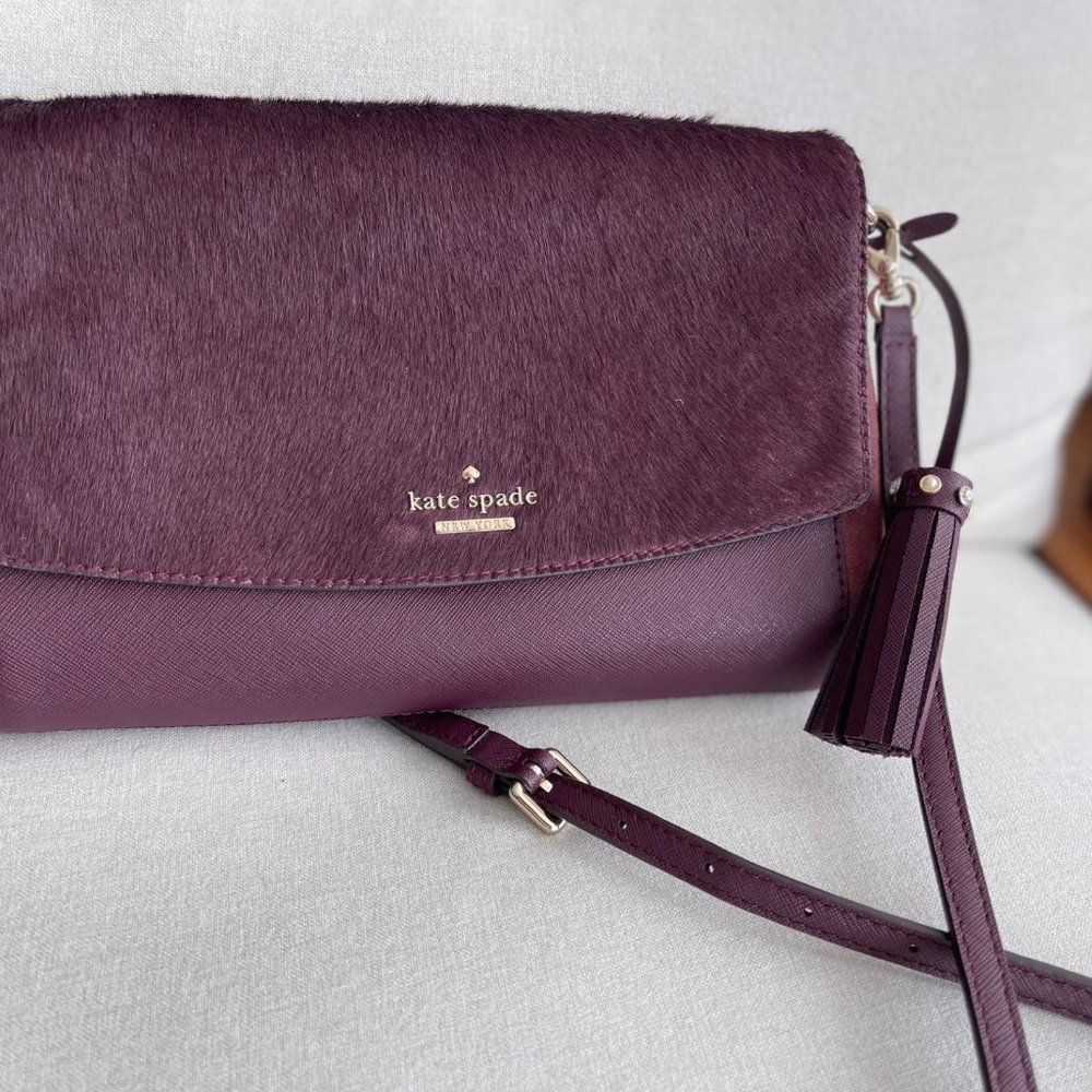 Burgundy Kate Spade small cross body purse